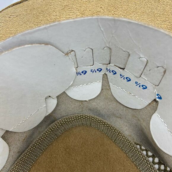 Rogue Safari Hat South Africa Unisex Khaki Suede Mesh Retro Size Medium M 6 5/8 - Picture 4 of 16